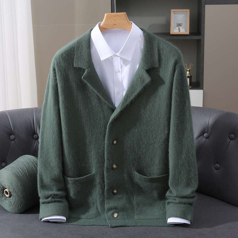 Wool Coat Peacoat - Nieuw nertsenwol vest gewatteerde herensweaterjas Business