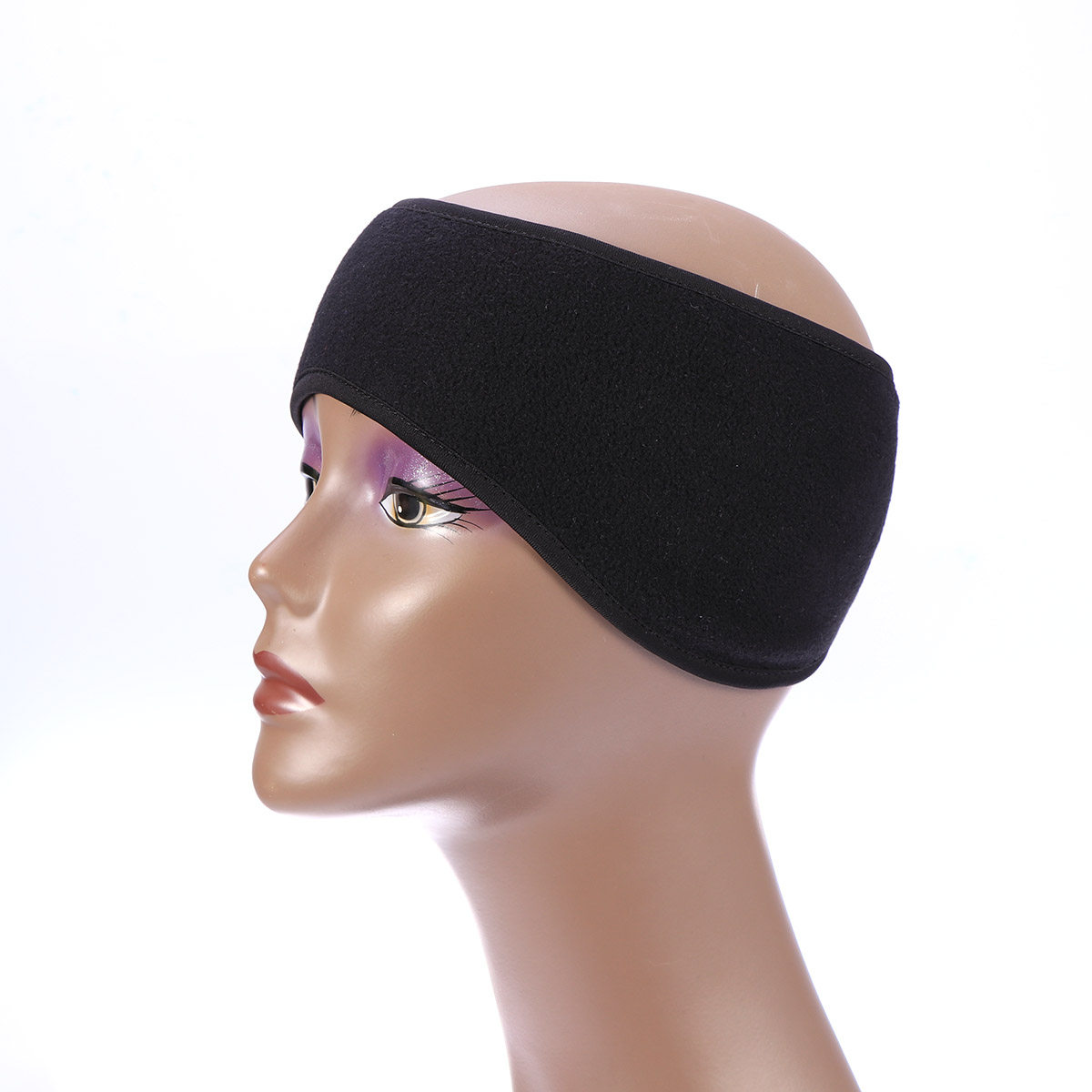 Fleece Ear Warmer Band - Unisex zwarte oorwarmer winterhoofdband fleece thermische