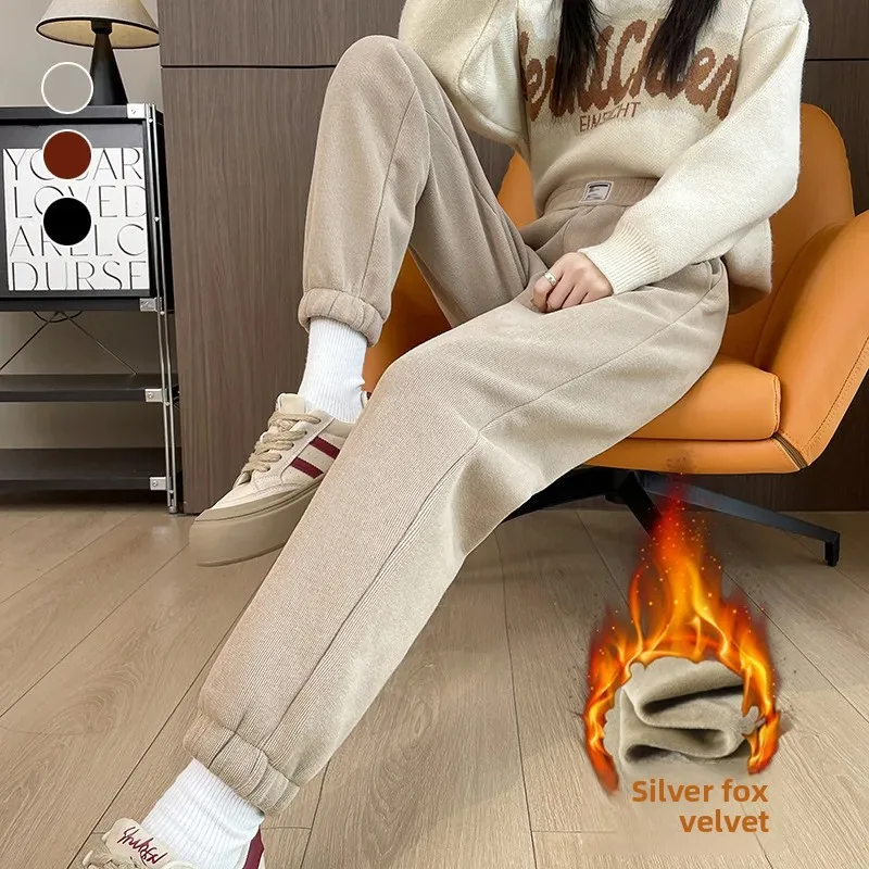 Corduroy Pant Warm - Winter nieuwe verdikte fleece gevoerde broek