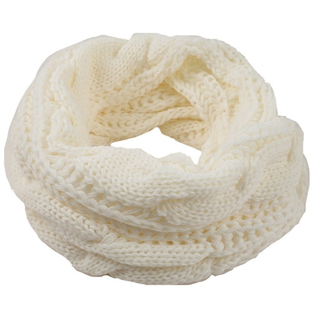 Wool Scarf Men - Elegante effen kleur gebreide sjaal verdikte