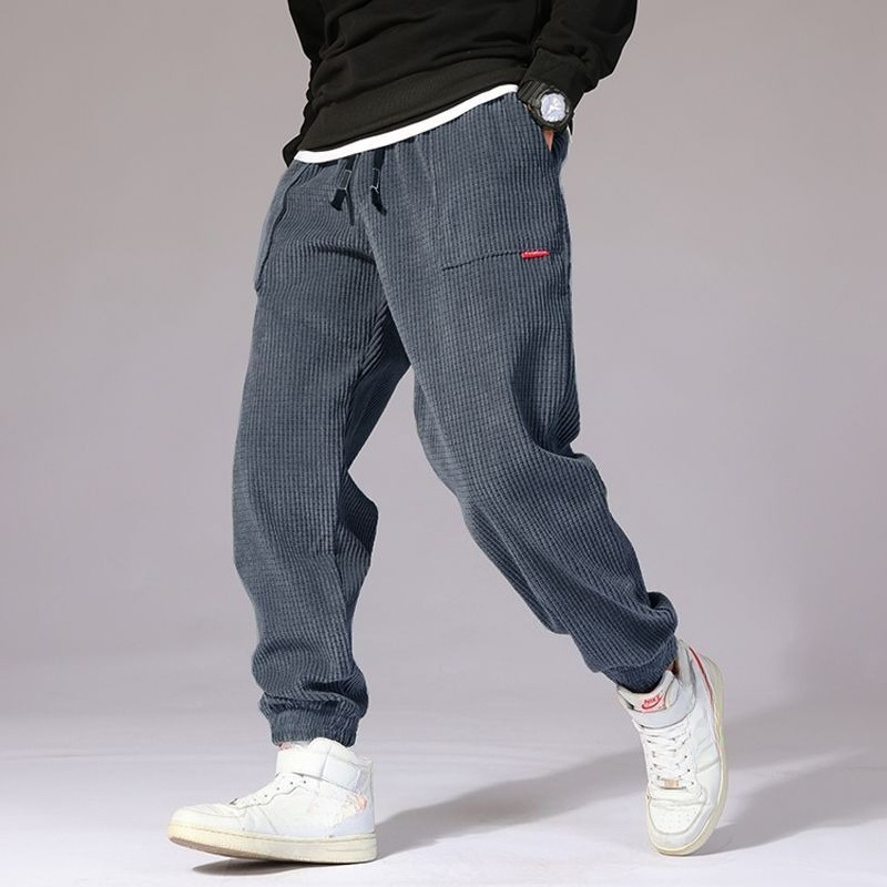 Corduroy Pant Warm - Heren corduroy joggingbroek herfst winter fleece