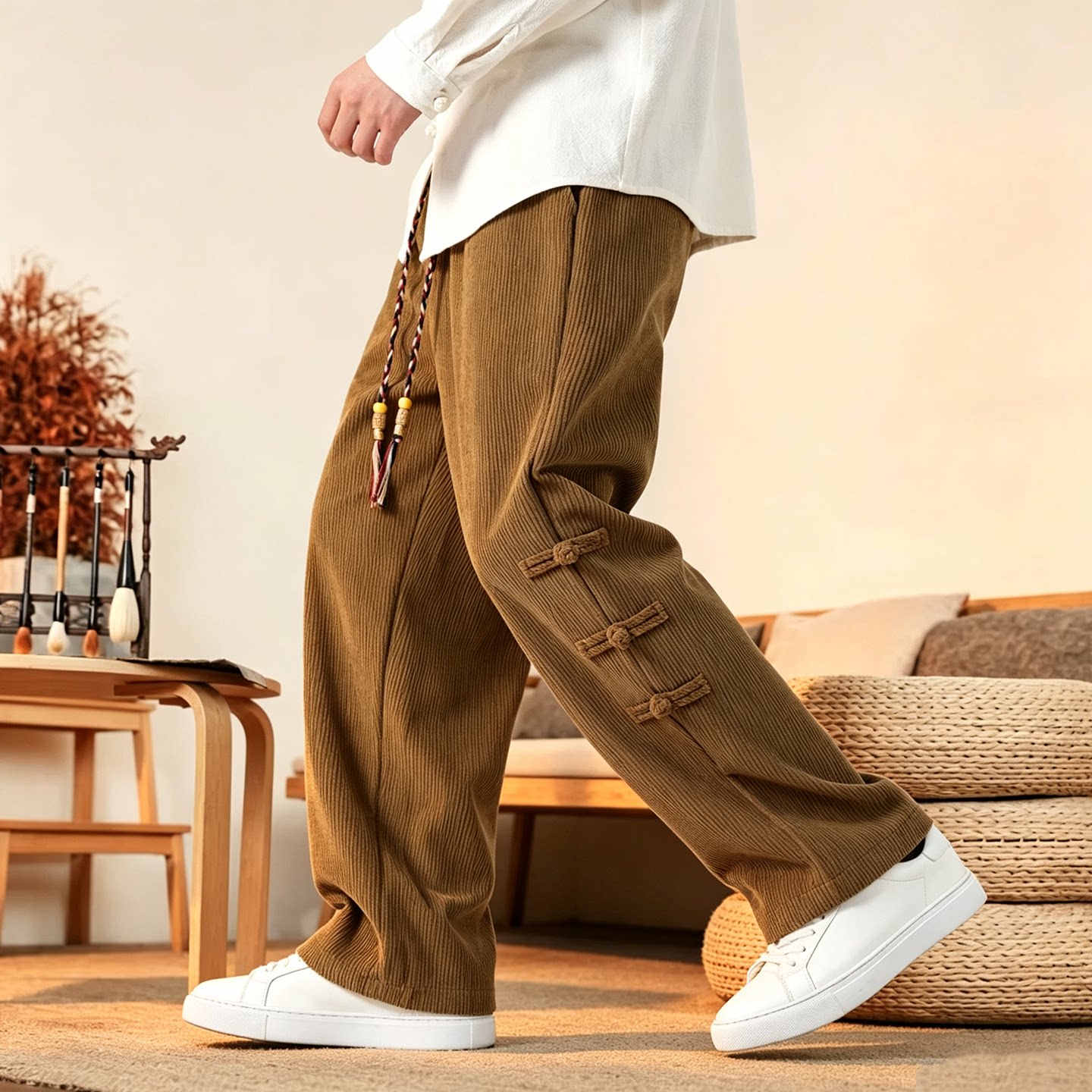Corduroy Pant Warm - Broeken voor mannen, gloednieuw, warme, dikke